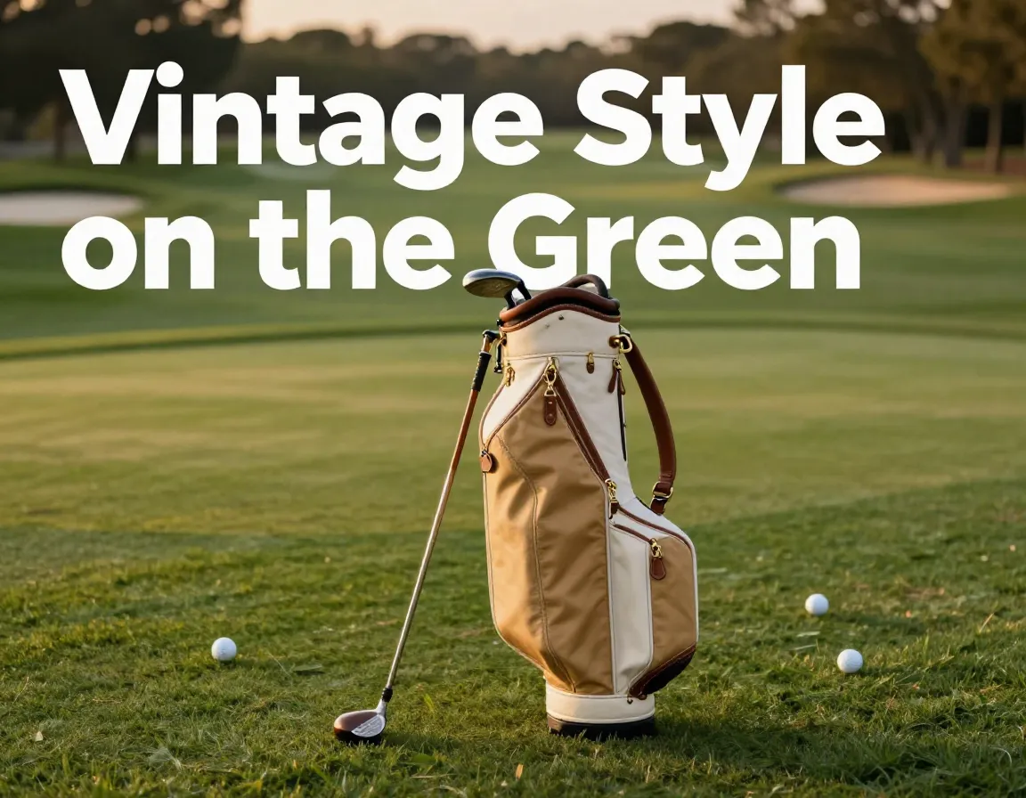 Retro golf bag vintage aesthetics jones style leather canvas fairway