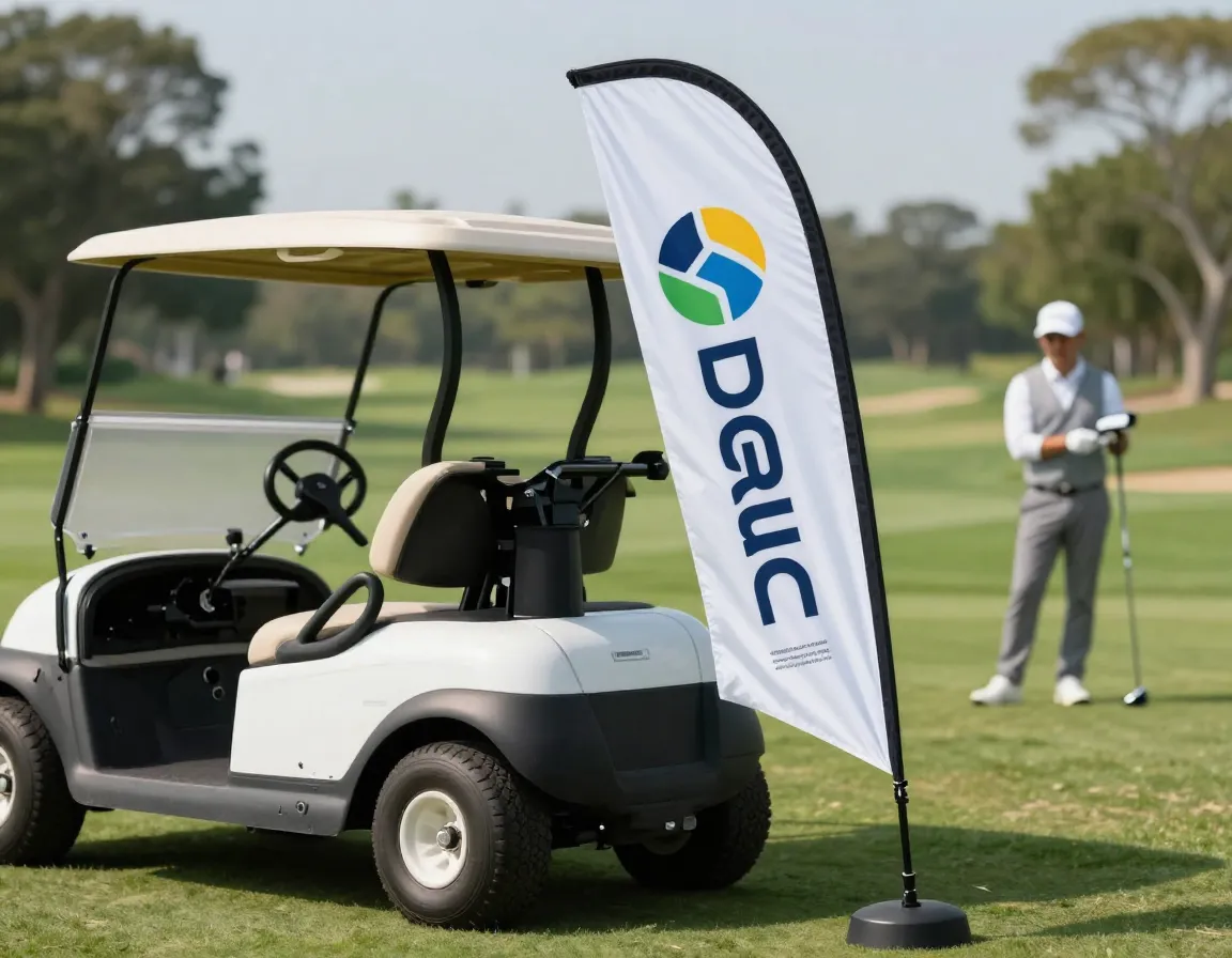 Business branding mobile marketing golf cart flag professional networking