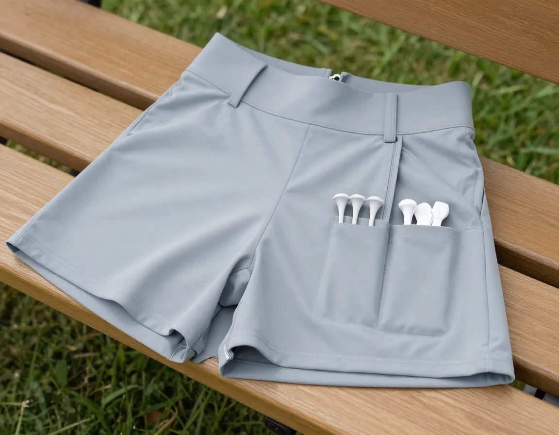 Detailed close up of modern skort with three pocket system
