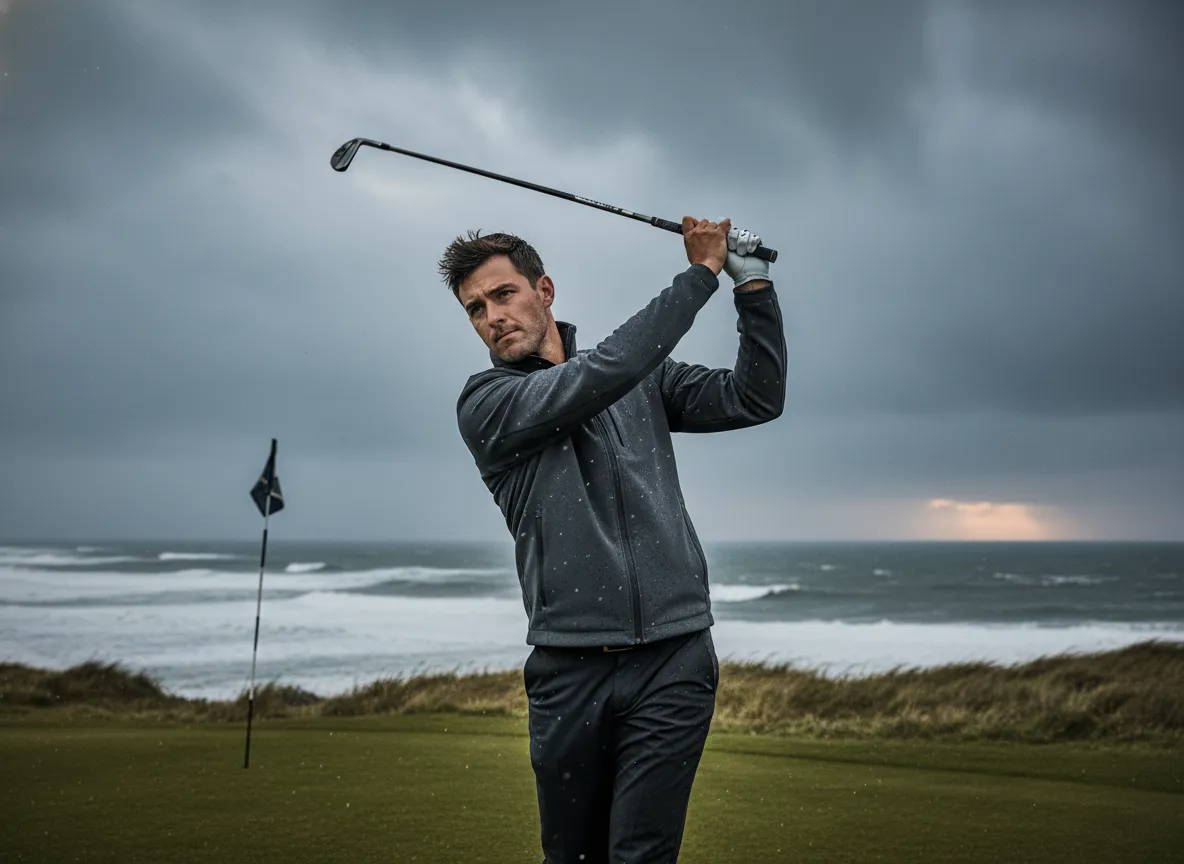 Gfore hybrid stretch jacket athletic fit weather protection