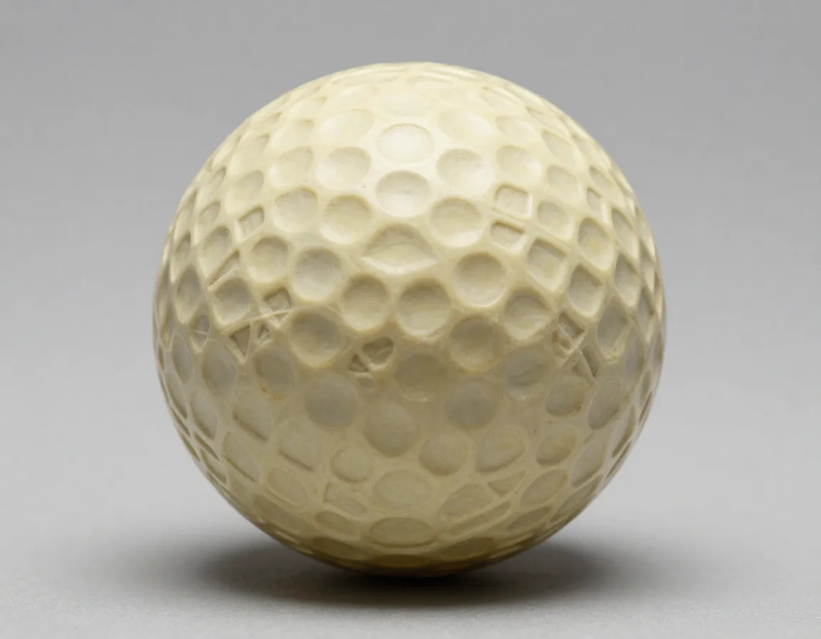 Intricate geometric mesh pattern vintage golf ball design