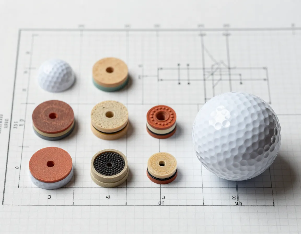 Experimental multi layer construction golf ball prototype