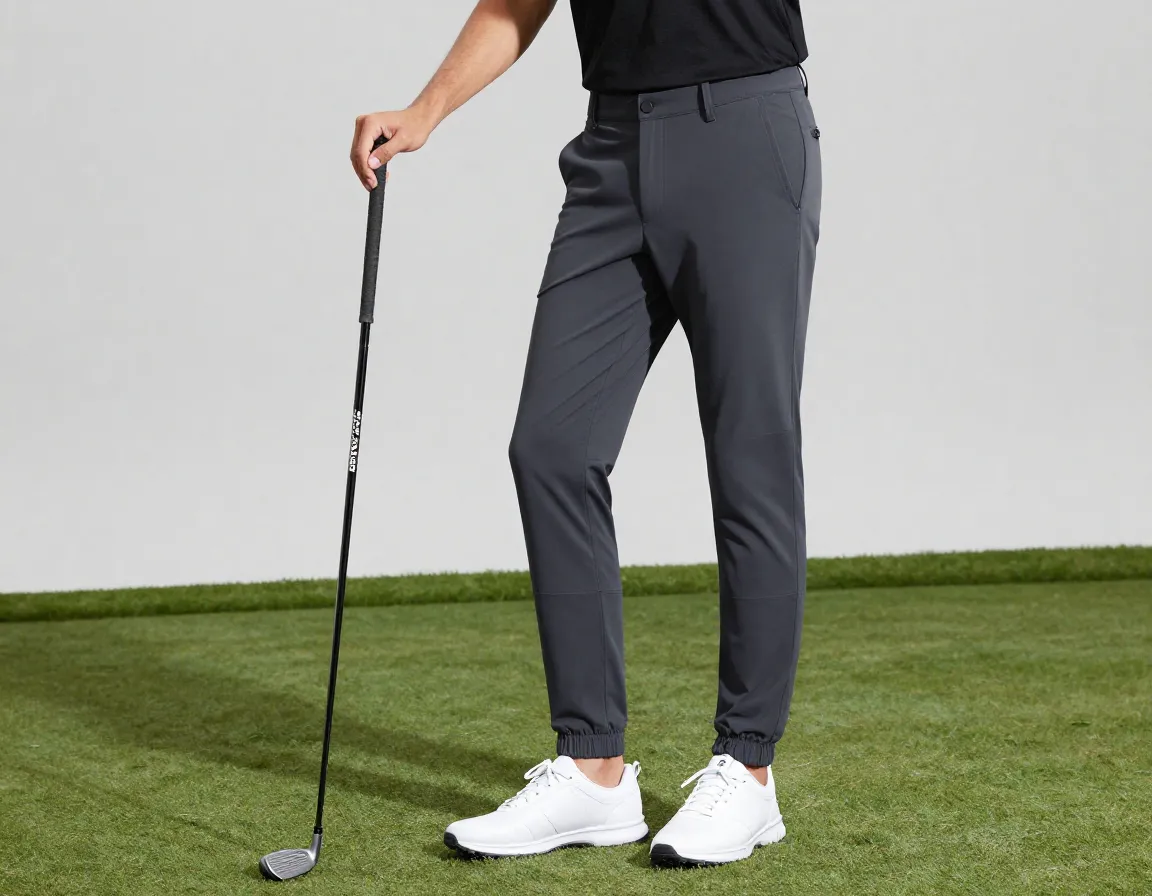 Technical jogger golf outfit performance polo tapered joggers sneakers