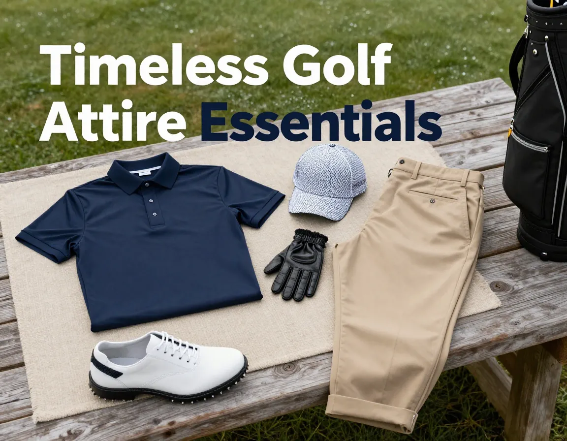 Classic golf wardrobe flatlay essentials tailored performance stylish