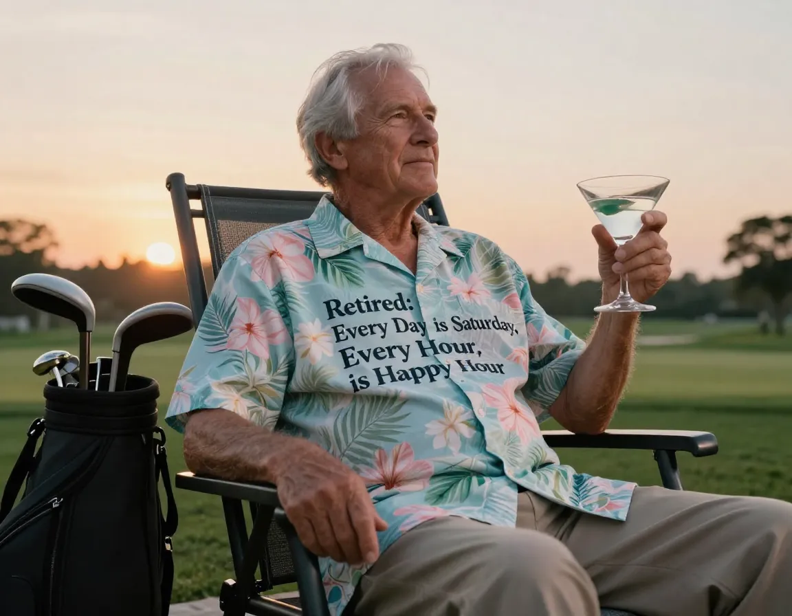 Retired every day is saturday every hour happy hour shirt