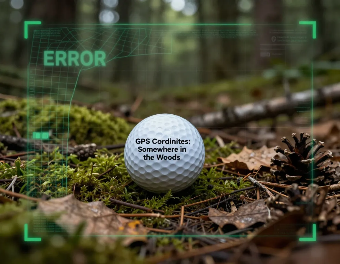 Gps coordinates somewhere woods golf ball map overlay aesthetic