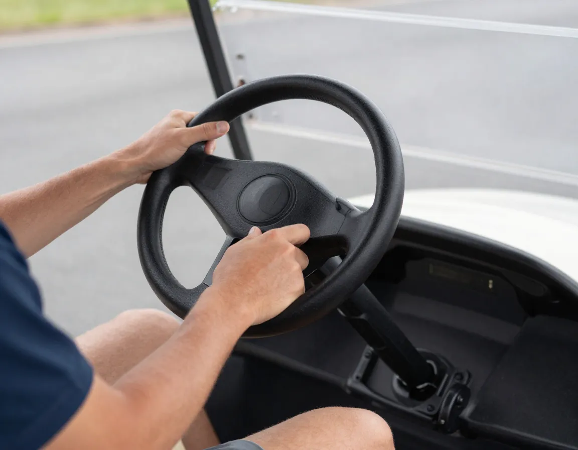 Power steering upgrade installation showing reduced steering wheel effort