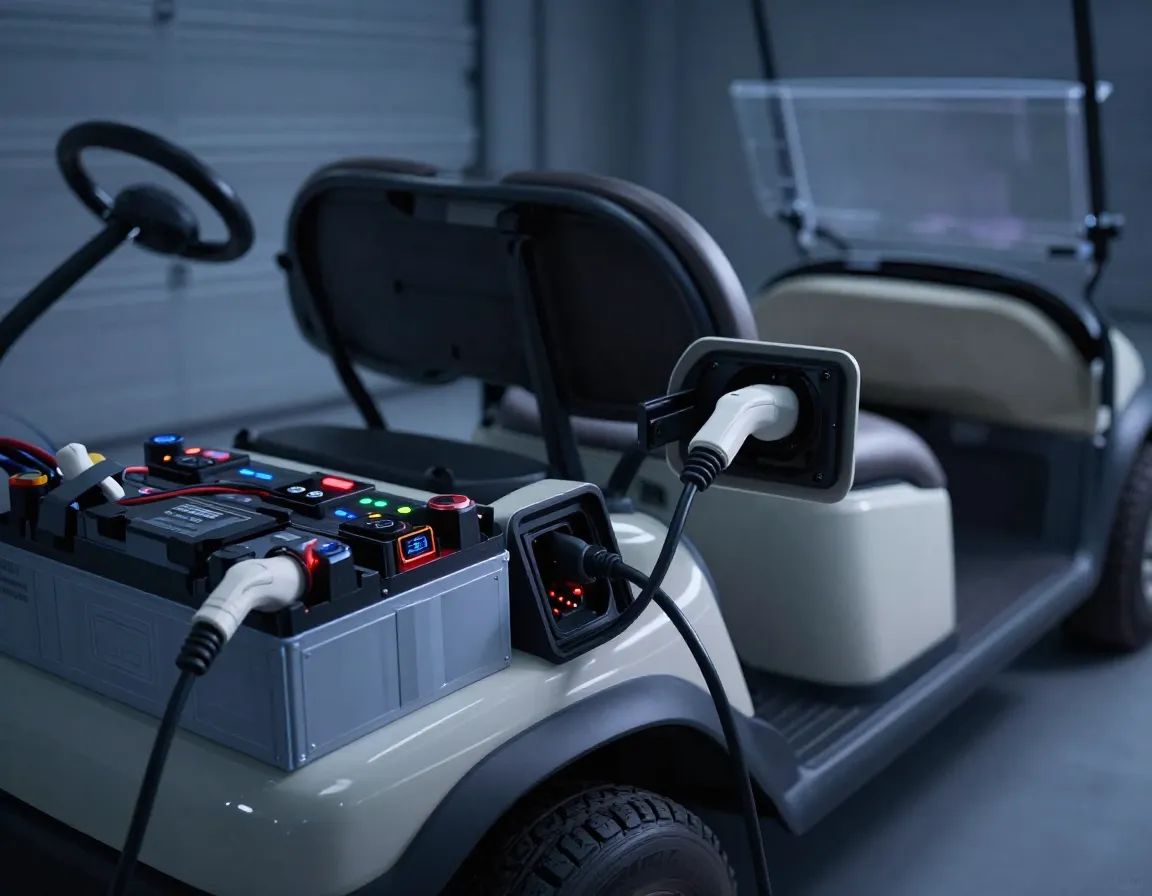 Advanced lithium battery pack charging in a modern garage overnight