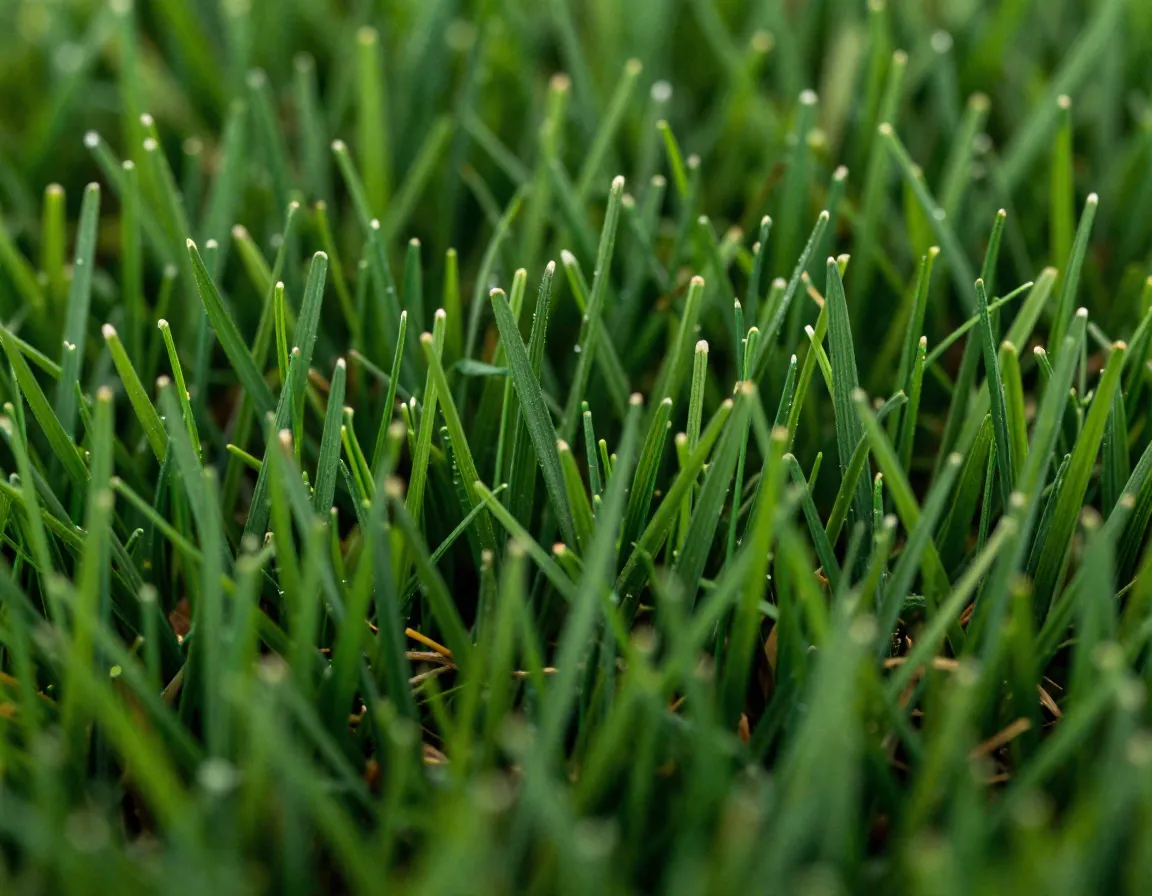 Close up of dark green dense turf treated with plant growth regulator