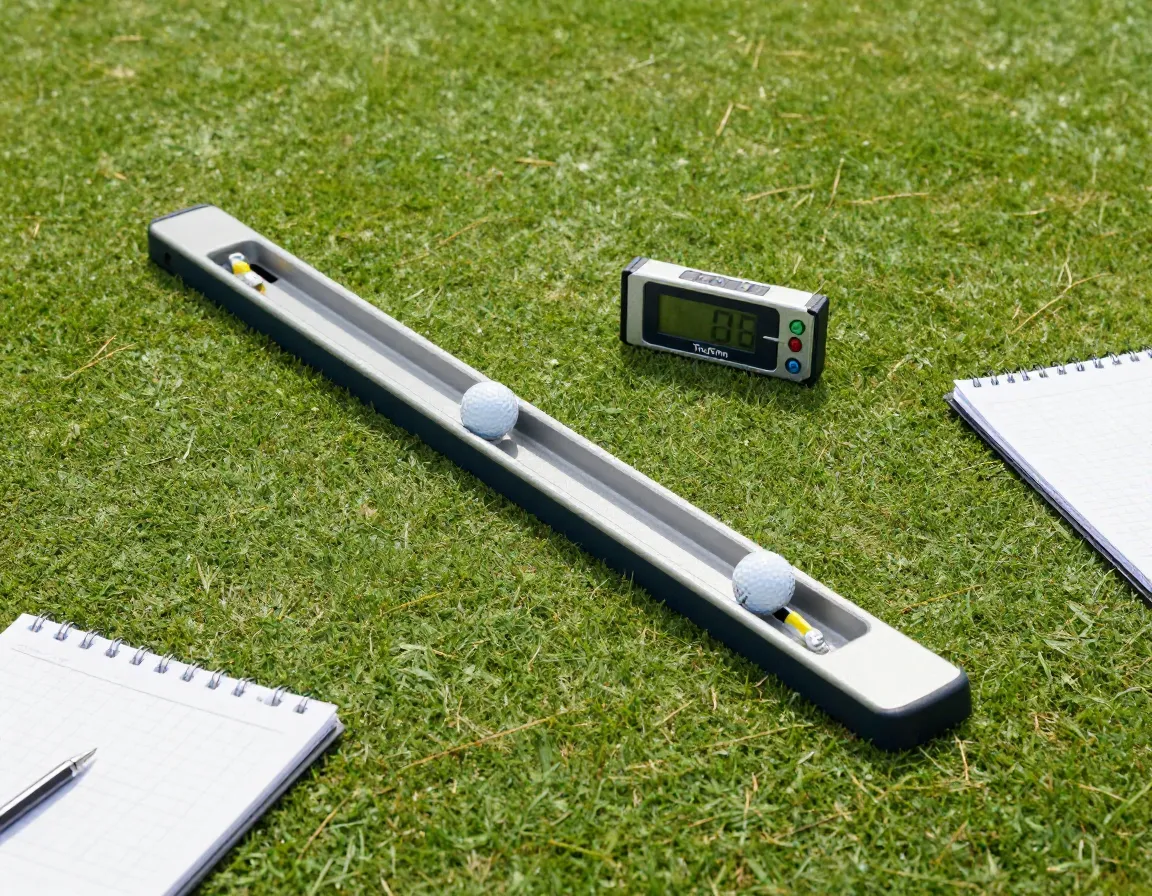 Golf green performance measurement with stimpmeter and digital level