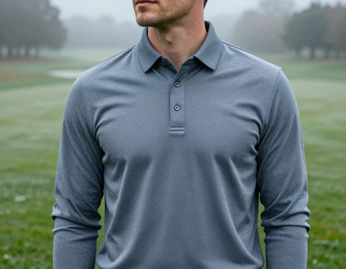 Glenmuir brushed interlock polo for mild weather insulation and warmth