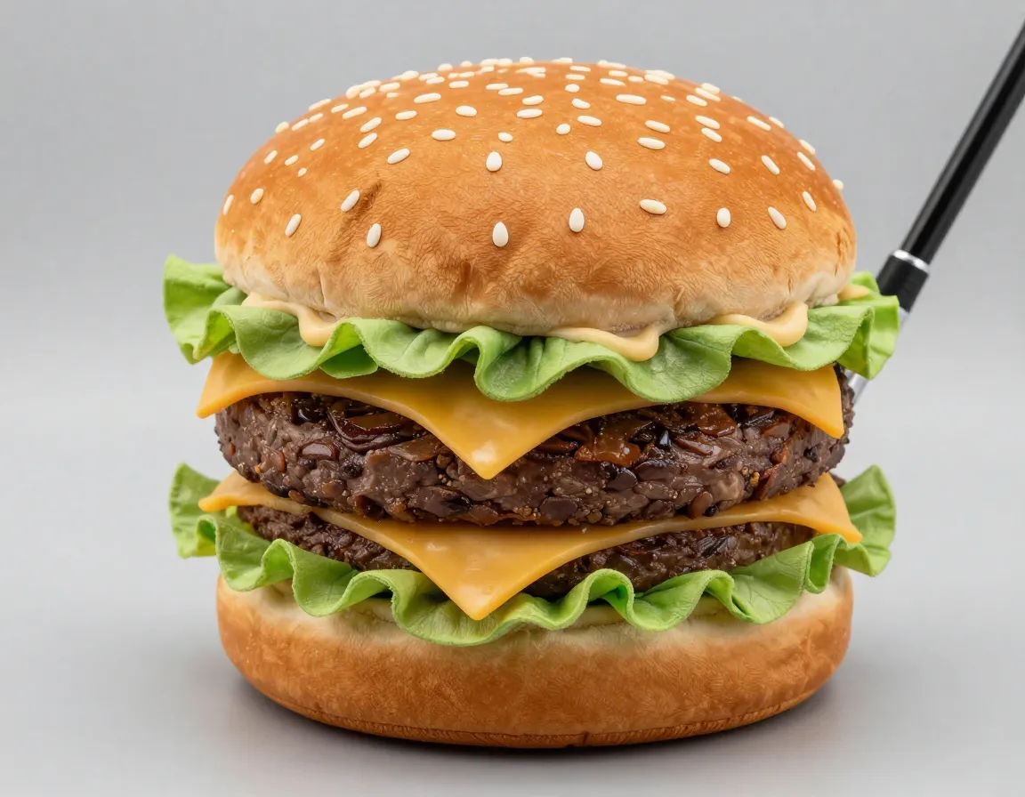 Oversized hamburger food themed golf head cover