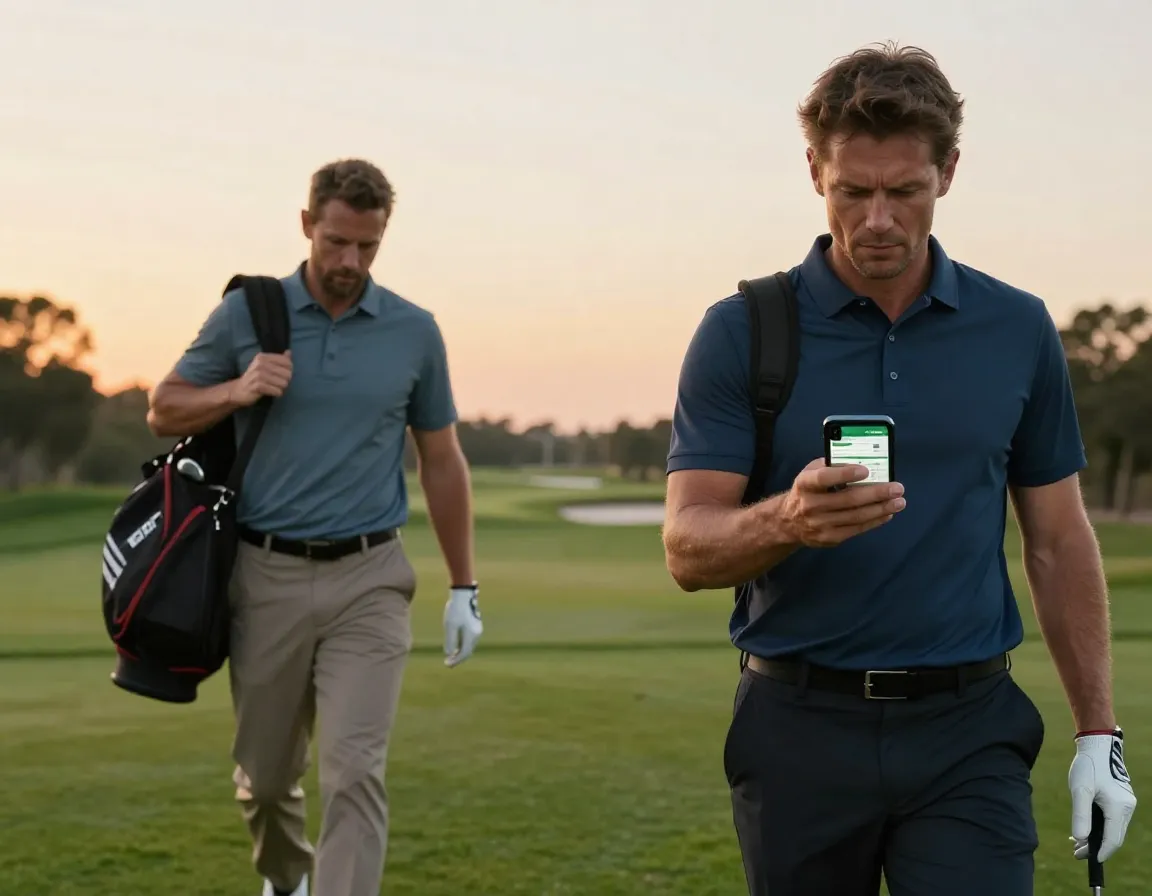 Golfer booking next tee time after poor round optimism