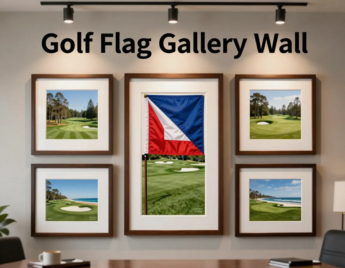 Eight ways display framed golf pin flags home decor
