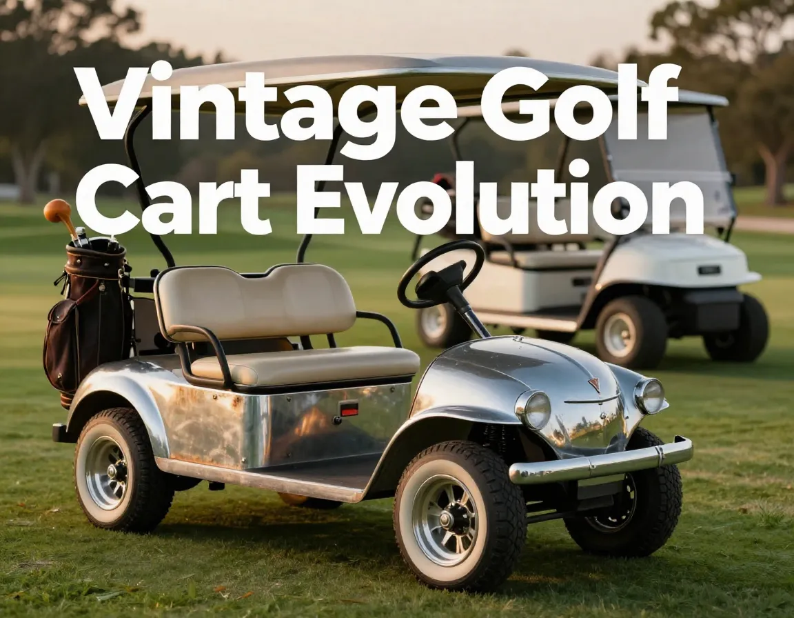 Vintage three wheel golf cart modern fairway evolution history