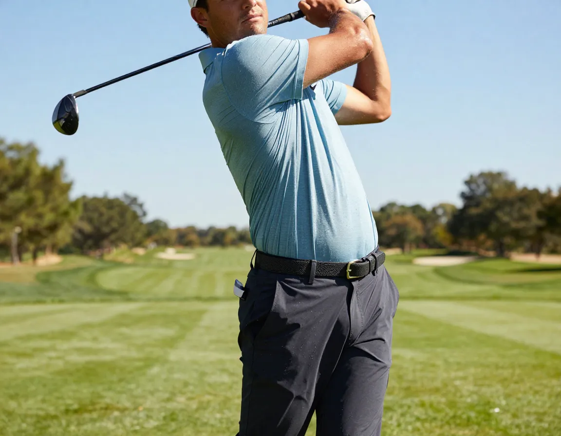 Nike drifit tourproven polo on sunny golf course