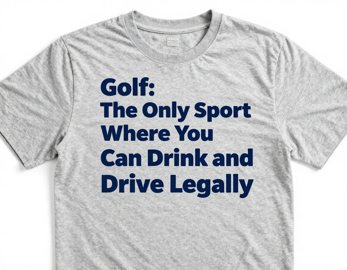 Shirt with golf the only sport drink and drive legally humorous text