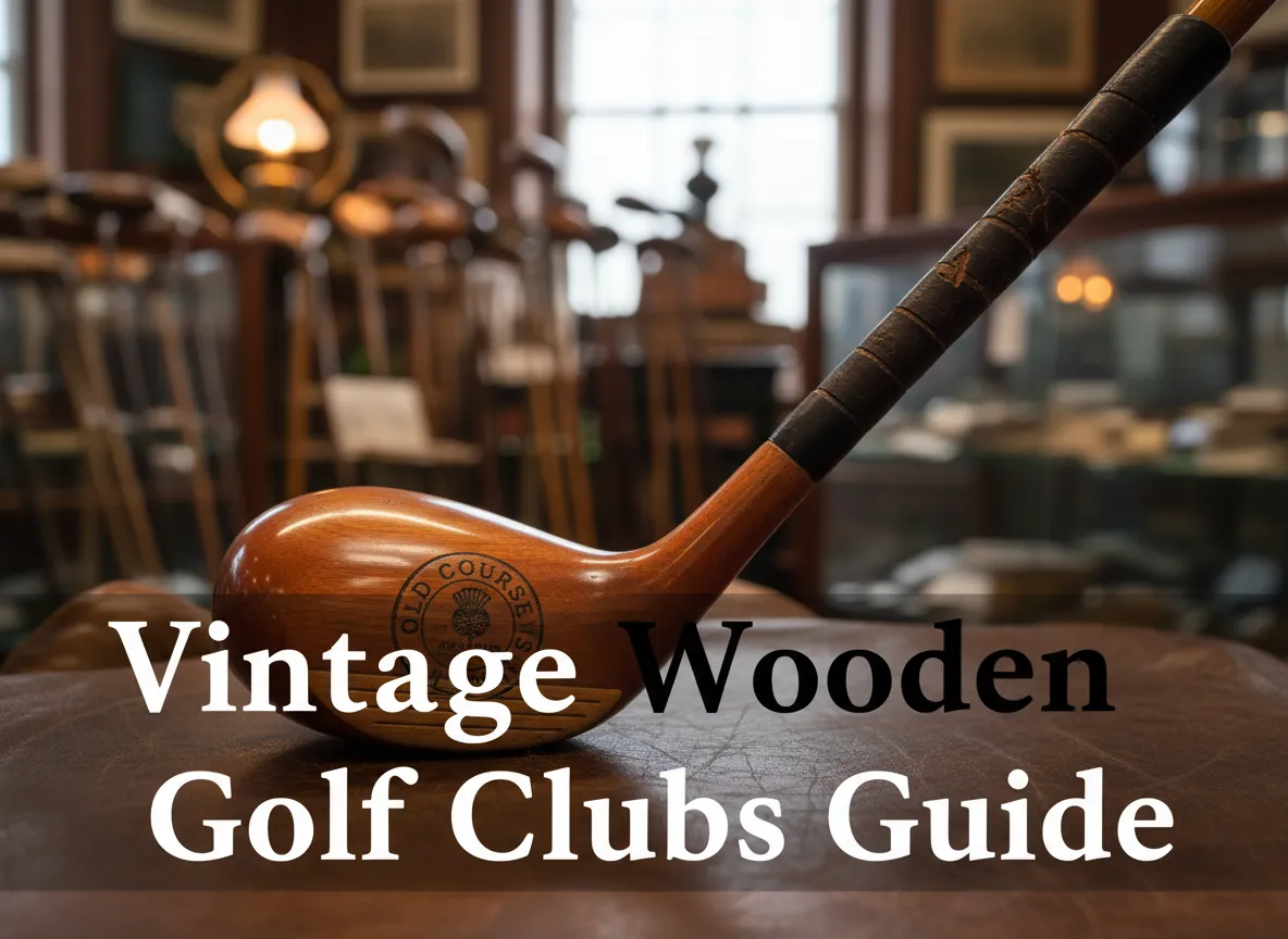 Vintage persimmon driver hickory shaft antique shop leather