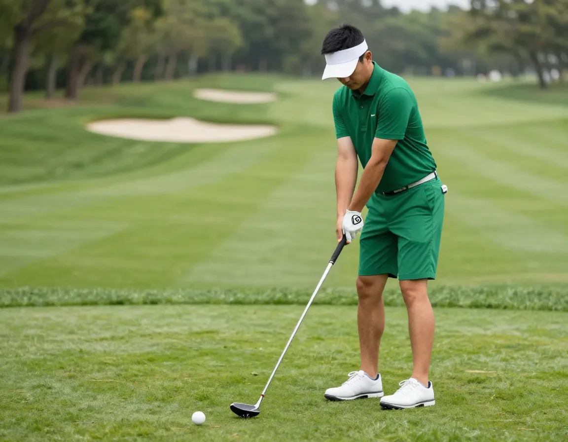 Green skort polo modern neutral golf course