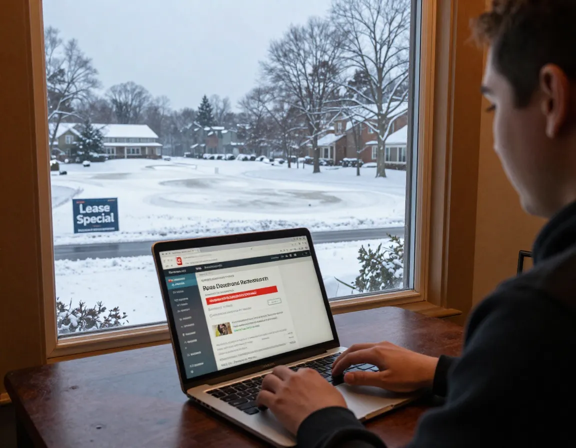 Timing apartment search during off season winter leasing period