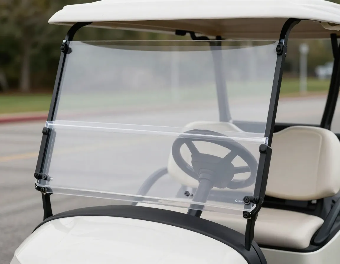 Onward premium windshield with gasket on club car cart front