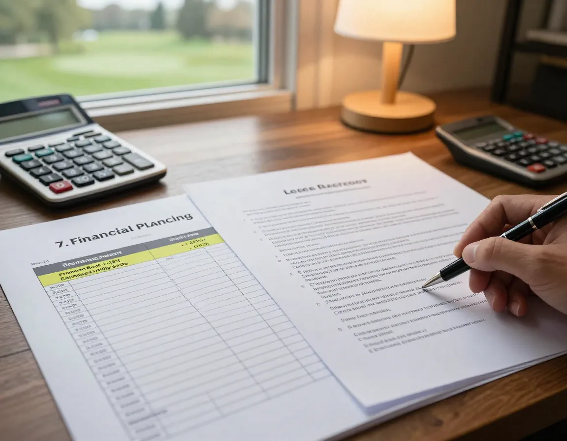 Financial planning for premium rent and utility costs in a golf community