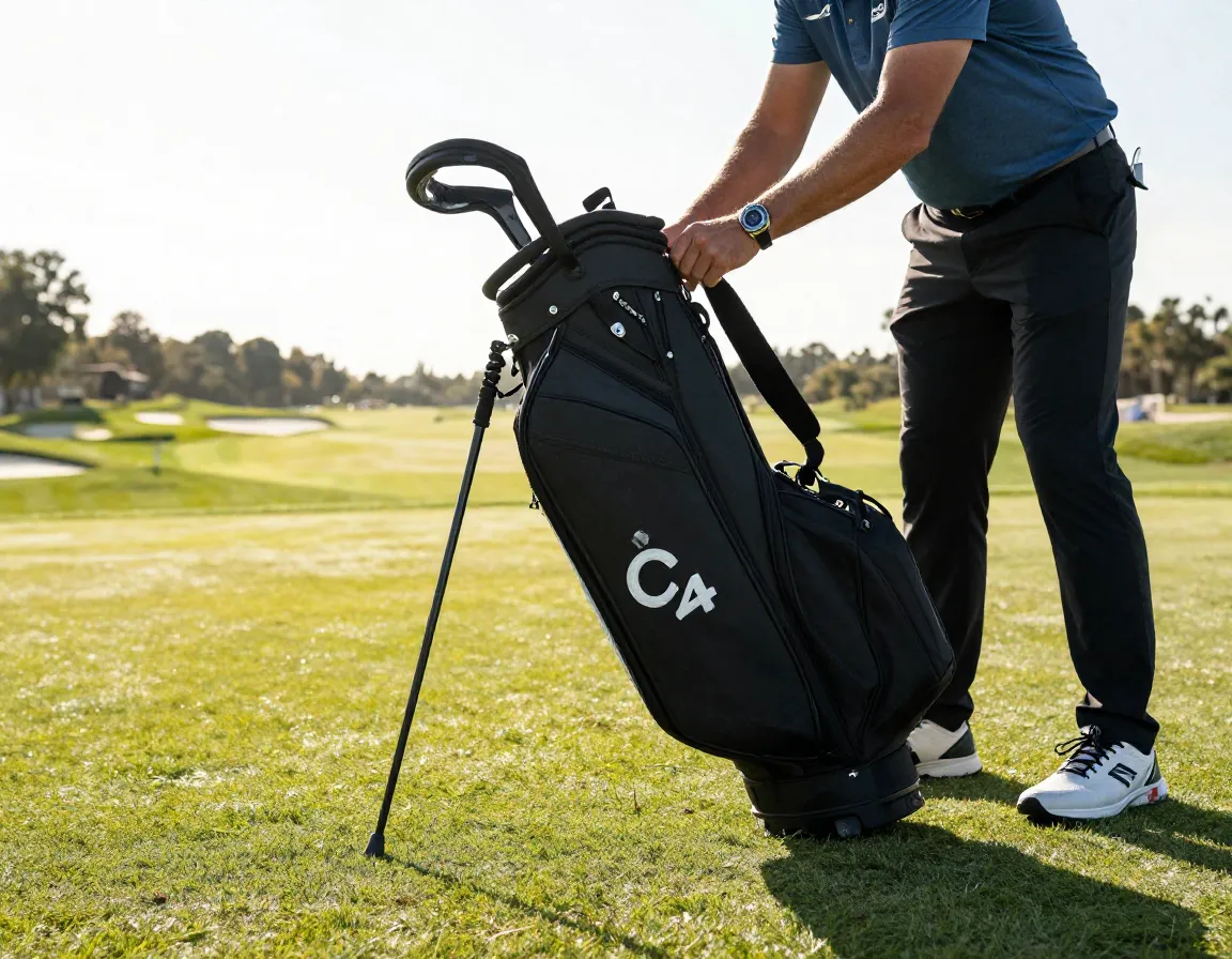C4 tour staff bag caddy handling professional event