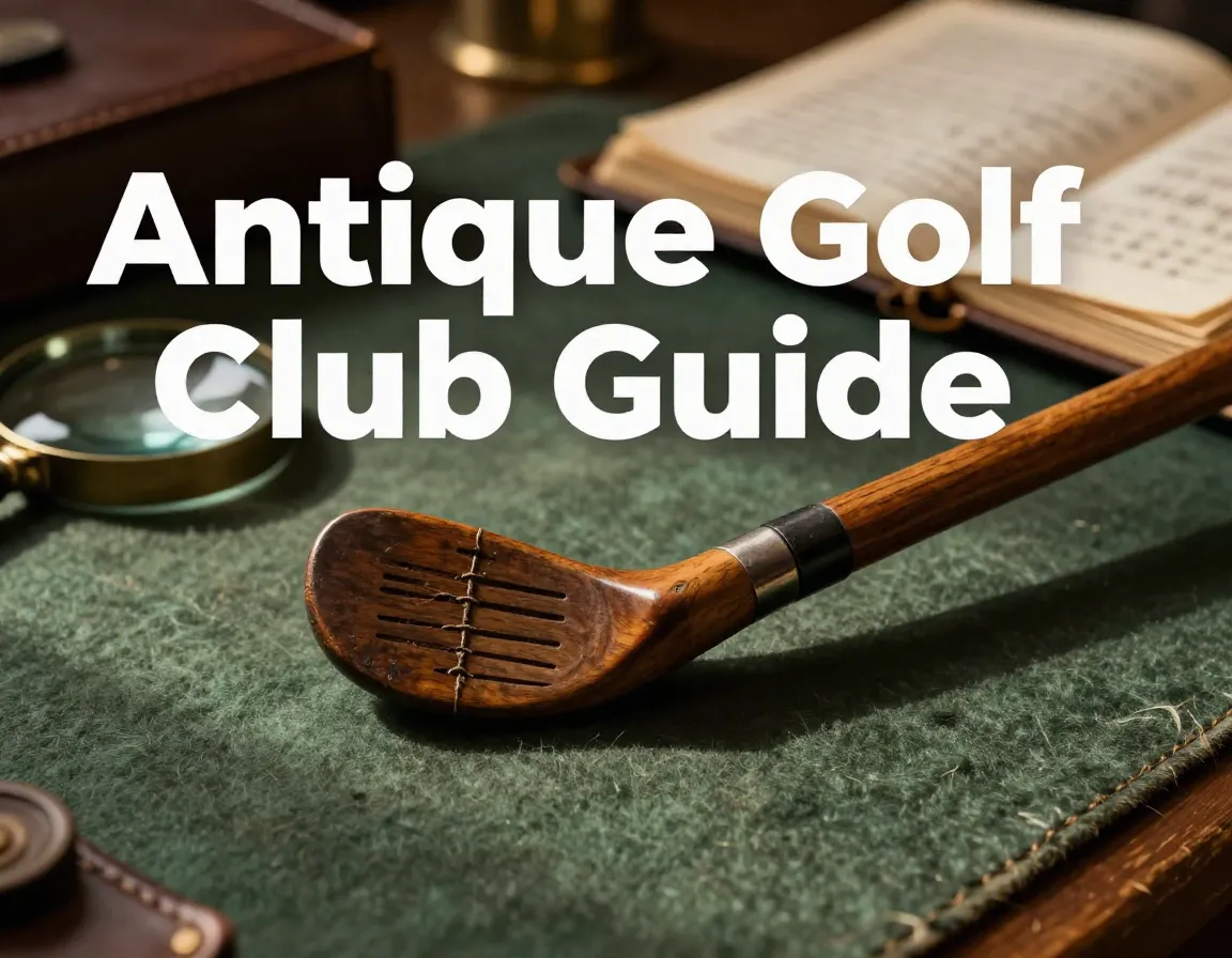 Vintage wooden golf club hosel seam magnifying glass study desk