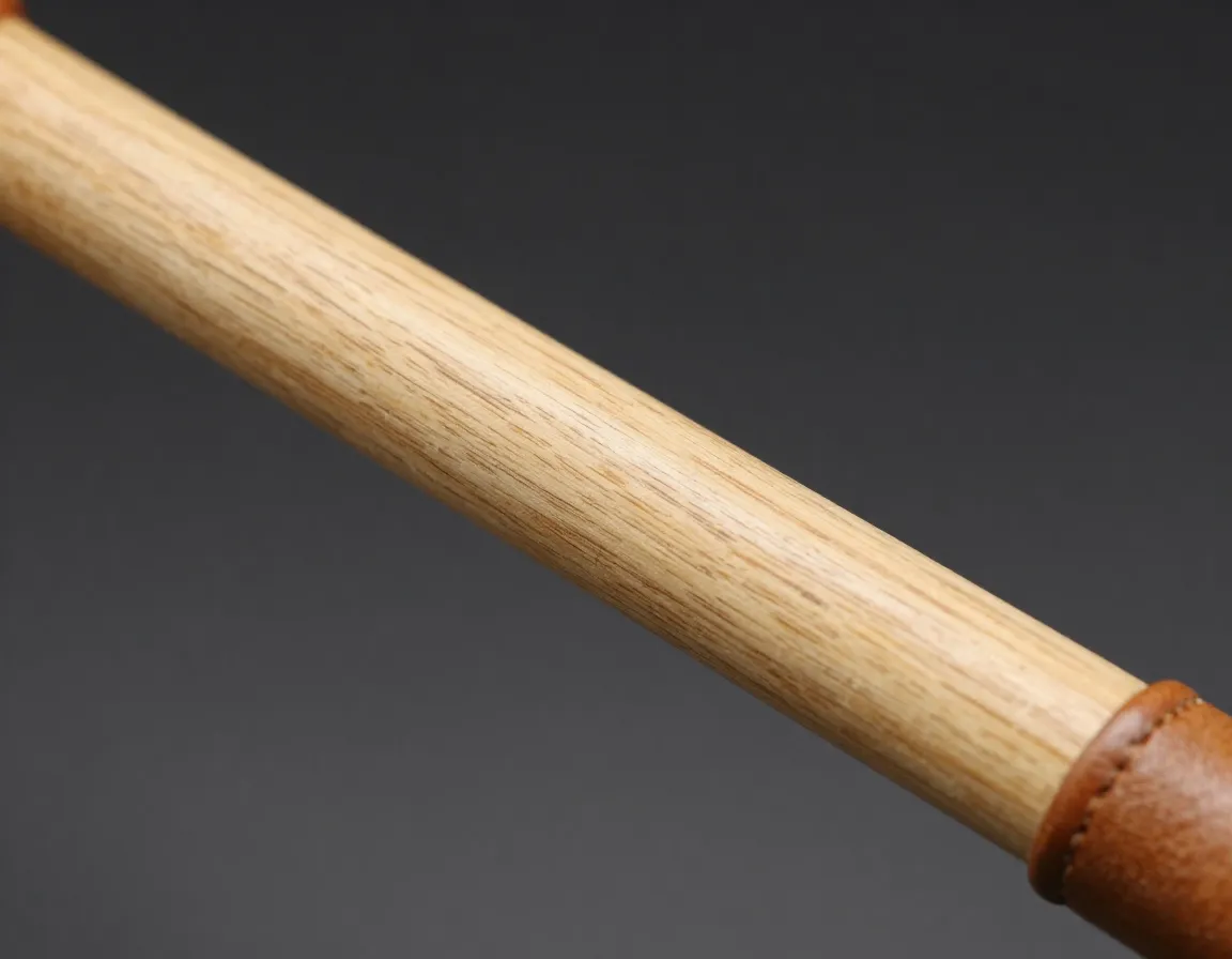 Antique golf club ash wood shaft detail