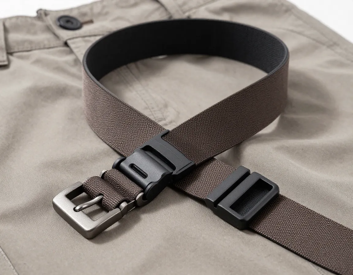 Stretch performance golf belt with a versatile buckle