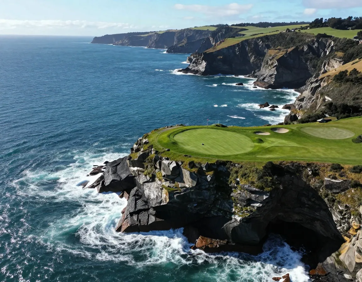 Cape kidnappers new zealand clifftop green ocean vista