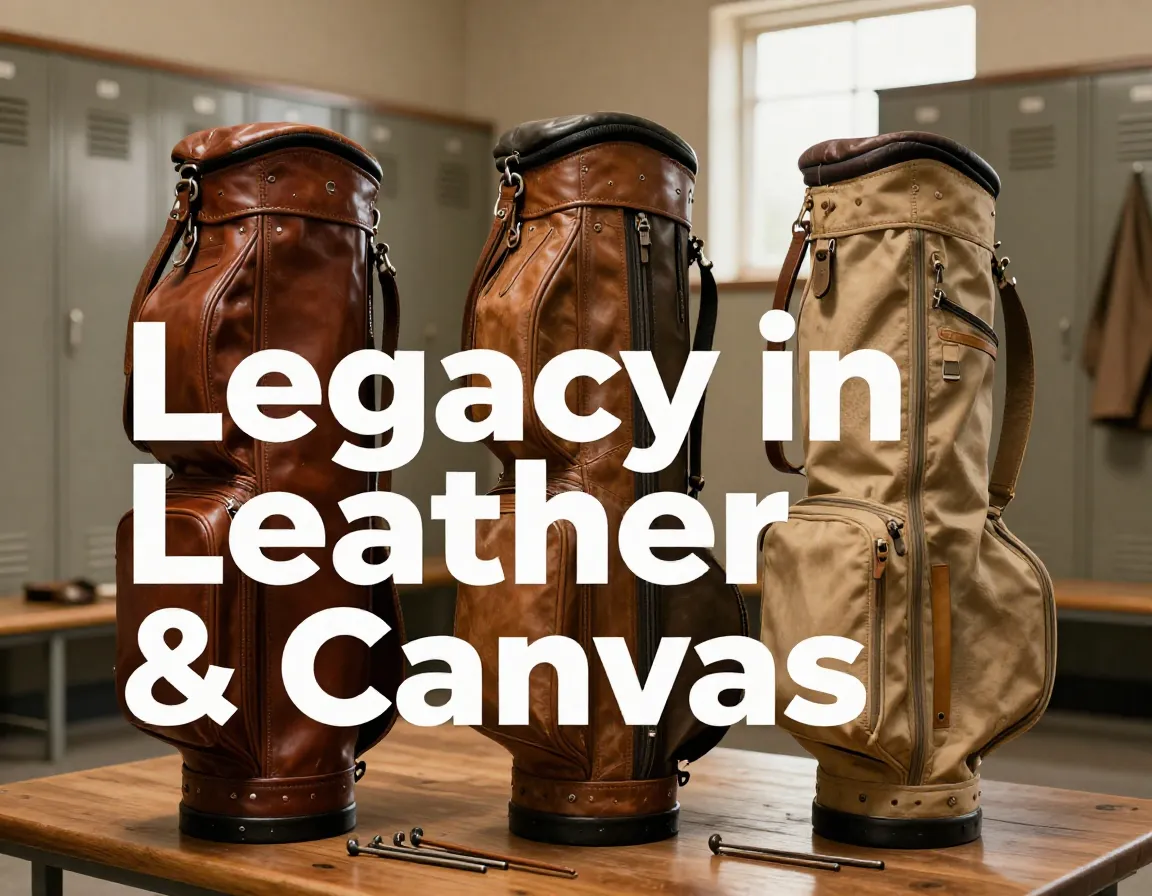 Vintage ping golf bags leather canvas nylon heritage display