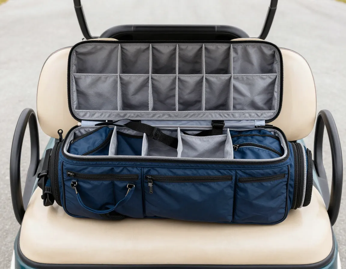 1982 ping dlx cart bag with fourteen way top divider