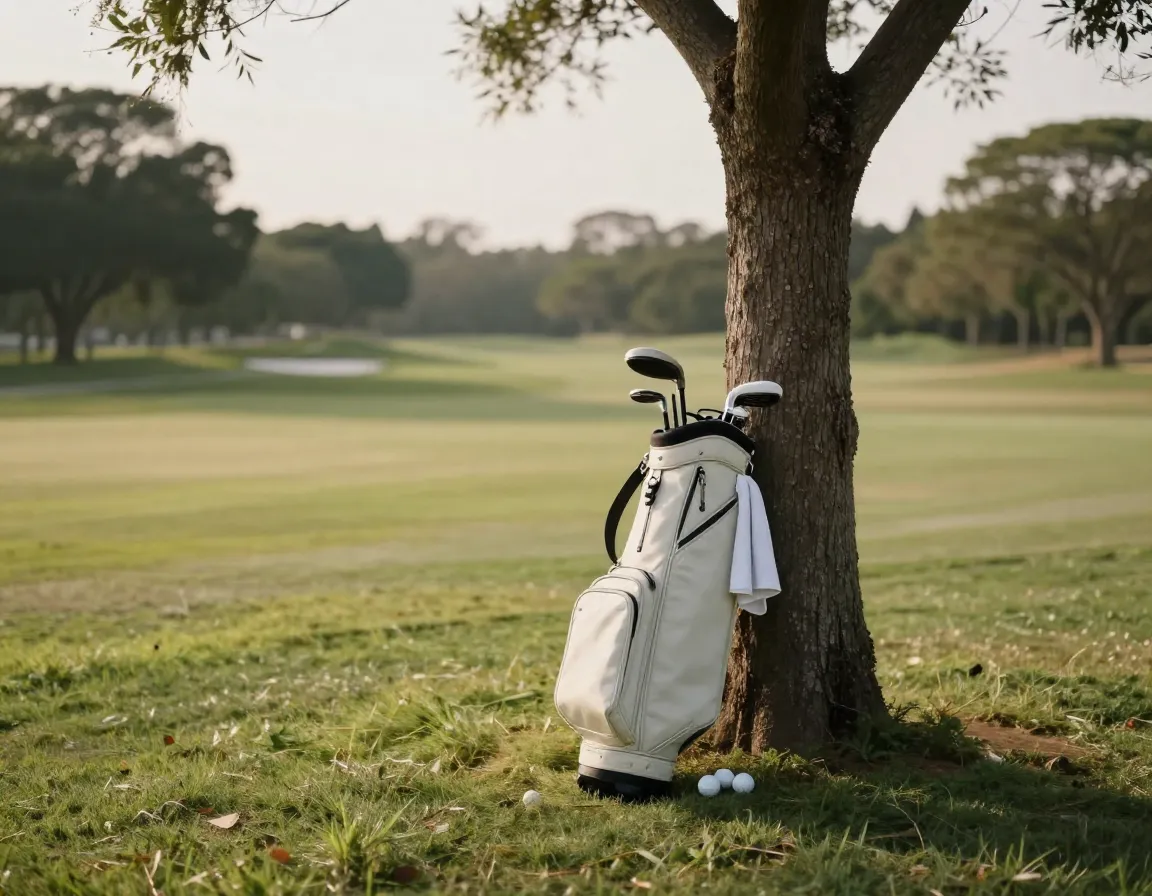 1985 ping sunday minimalist bag leaning against a tree