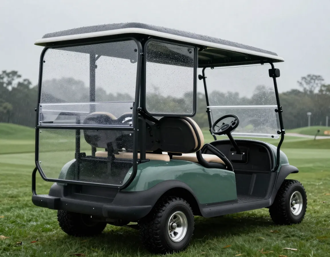 Track style enclosure system on evolution d5 cart sealed for weather