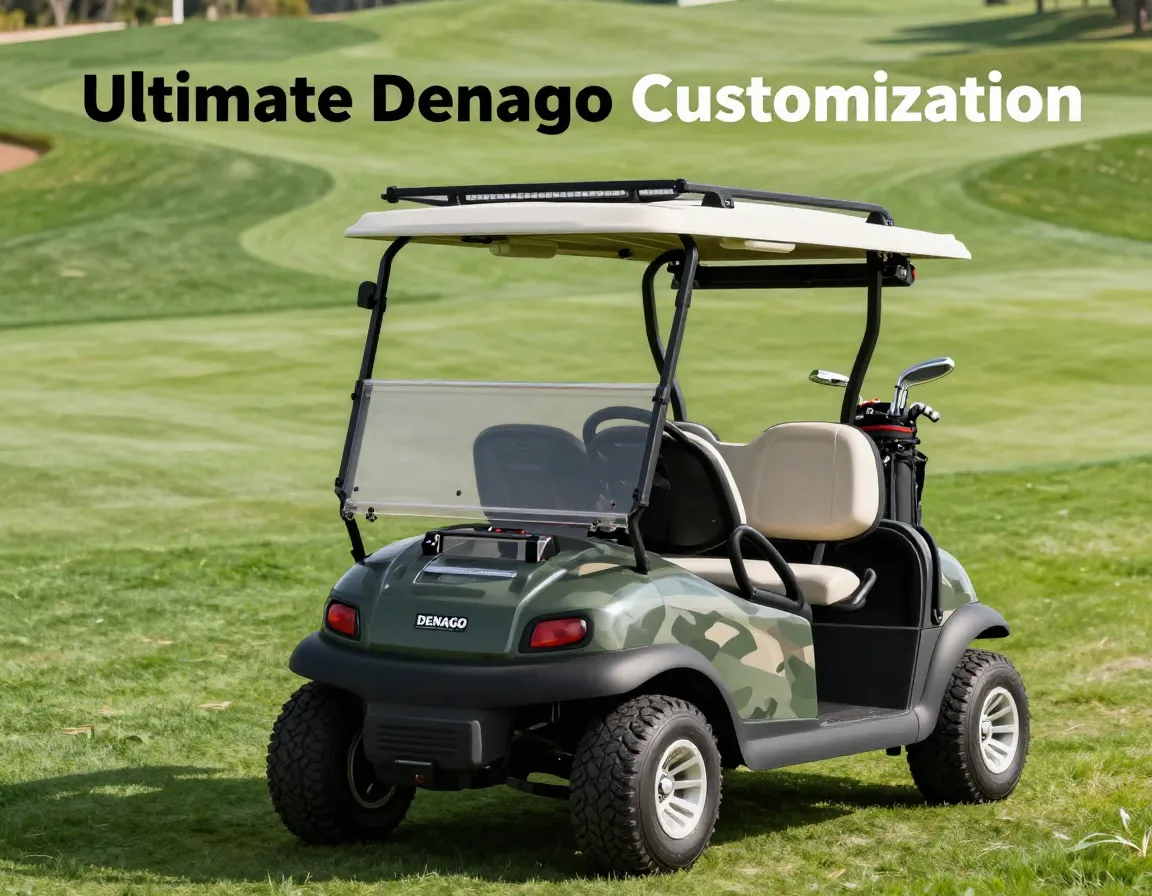 Denago cart custom tech accessories fairway manicured green