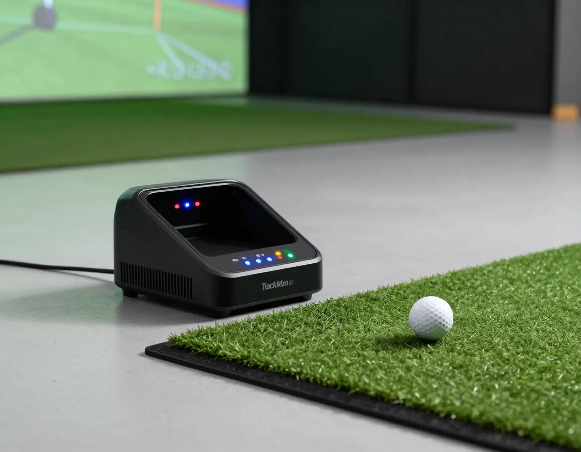 Advanced launch monitor technology in golf simulator setup