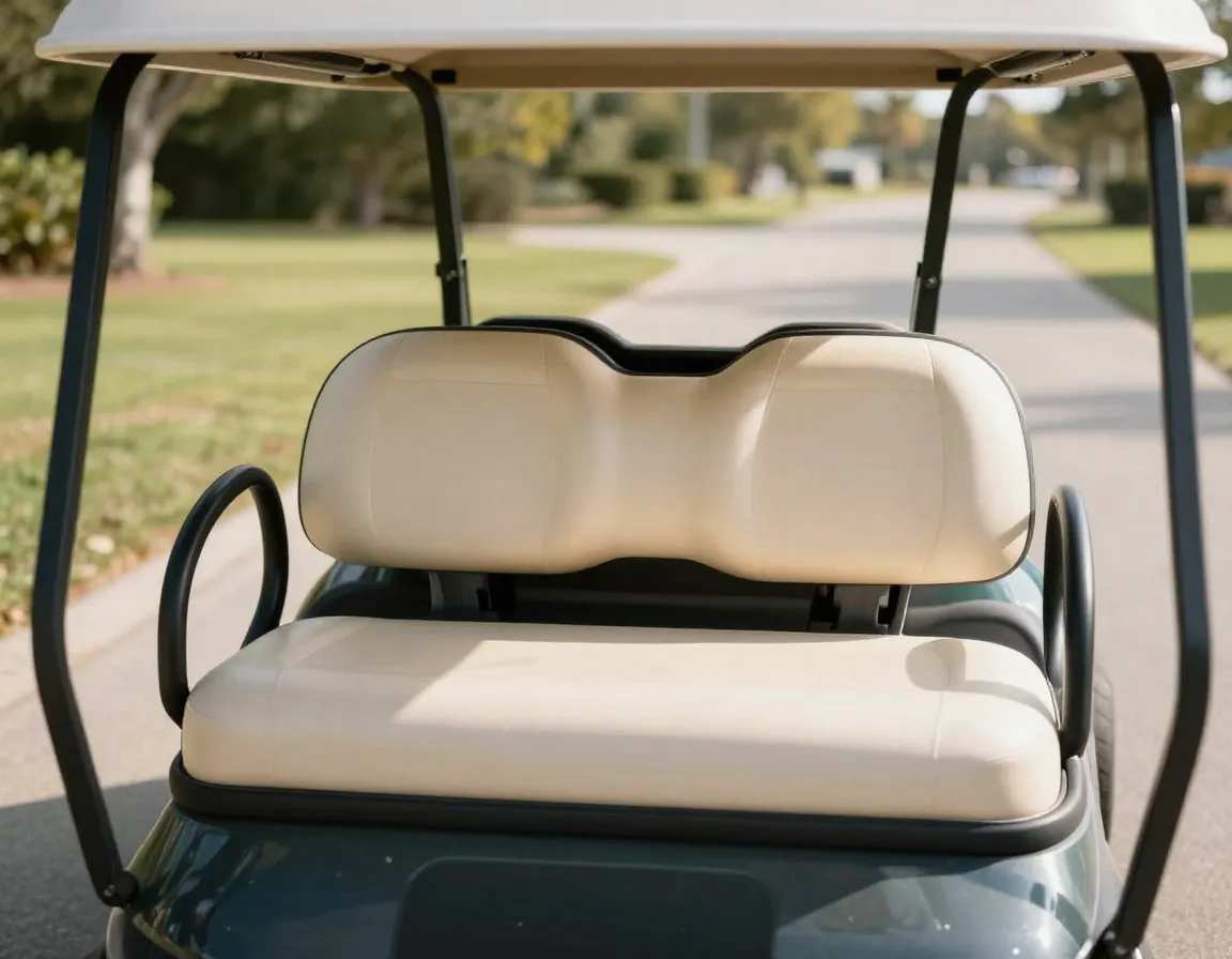 Yamaha sun classic golf cart ergonomic contoured seats in cabin