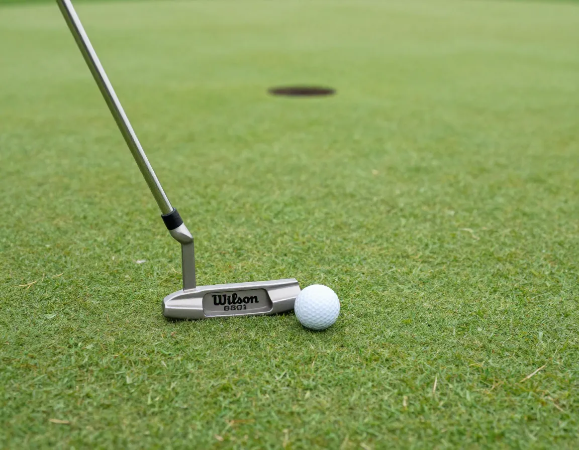 Vintage wilson 8802 blade putter on a smooth putting green