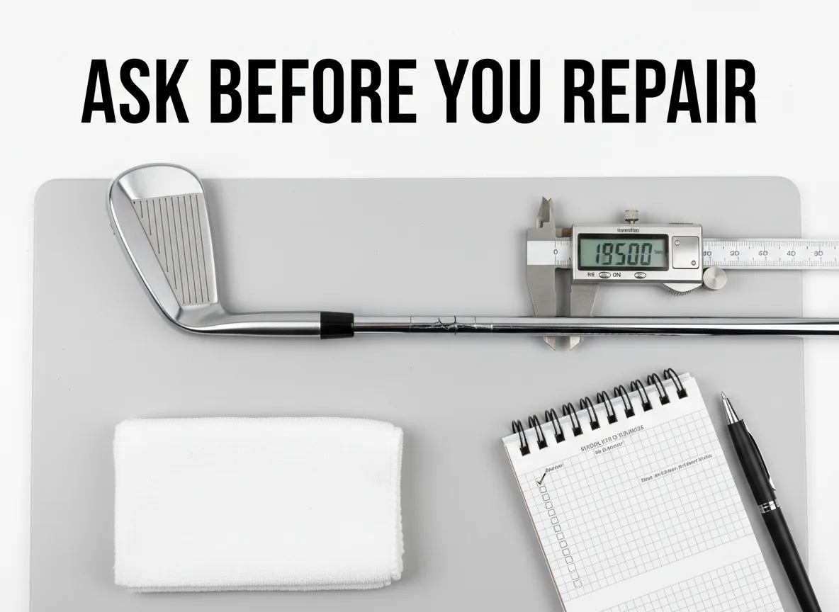 Cracked iron shaft repair checklist calm workshop topdown