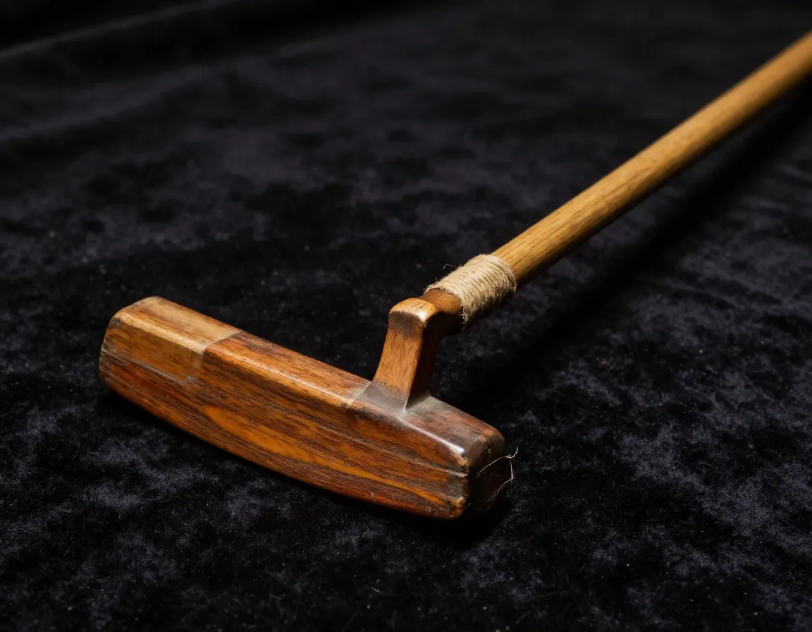 Andrew dickson long nose putter wooden head hickory shaft historical auction