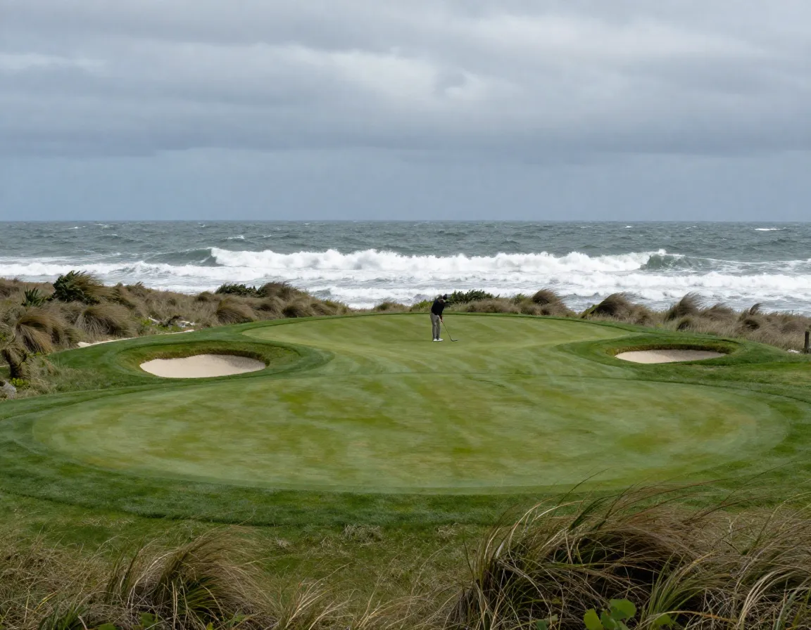 The kiawah island ocean course atlantic coastline par three 17th hole