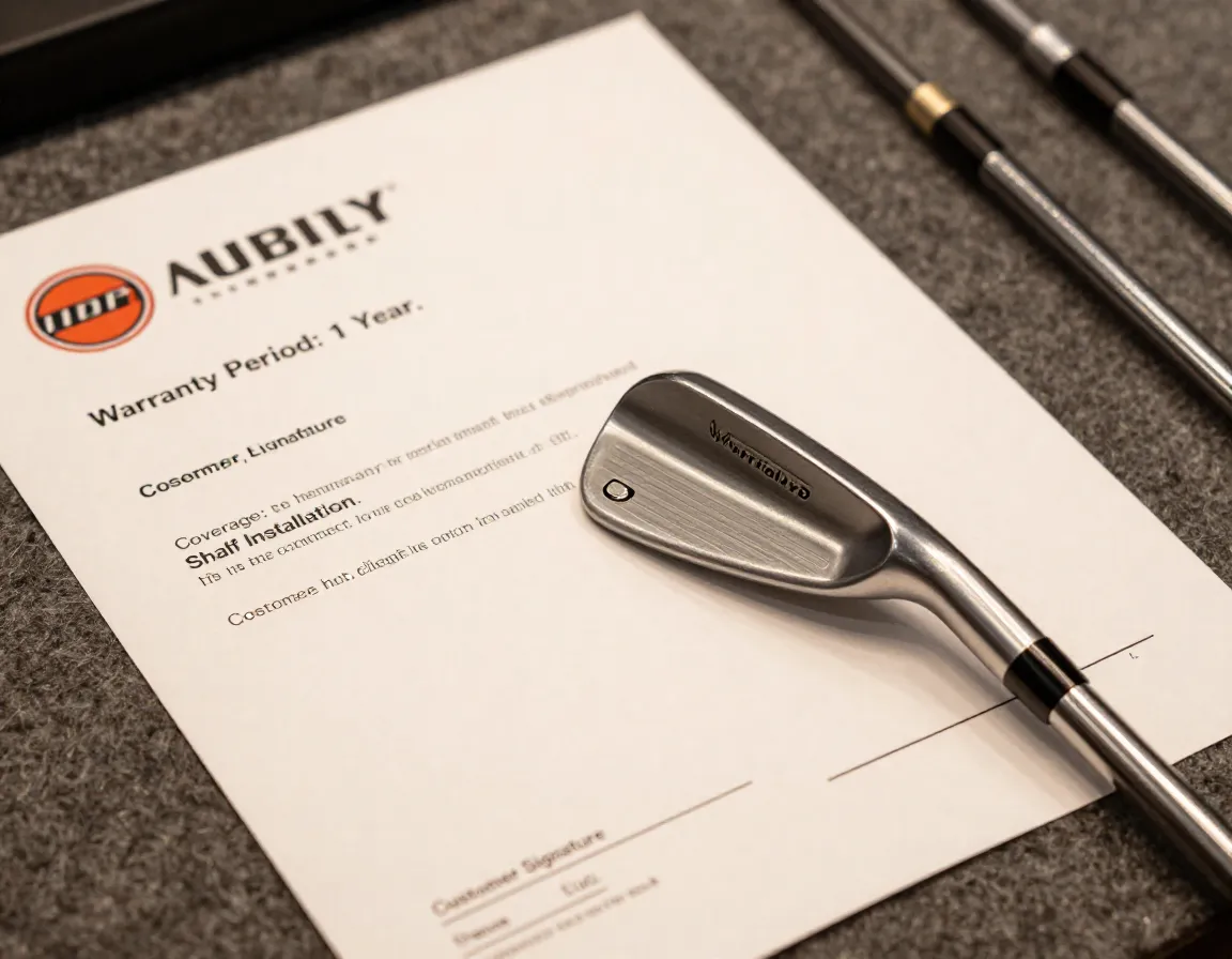 One year warranty certificate for golf club shaft installation