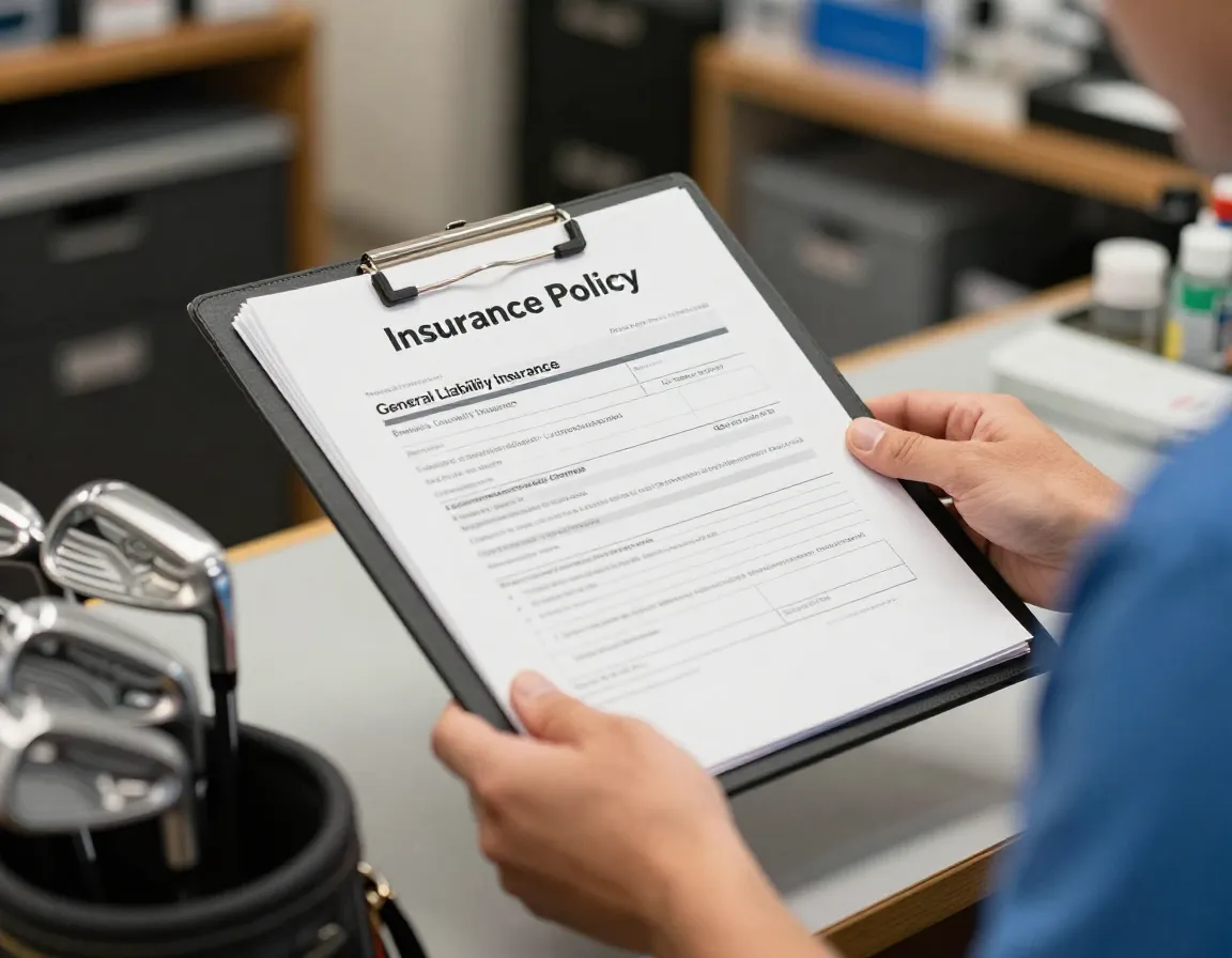 Golf club repair shop business liability insurance policy document