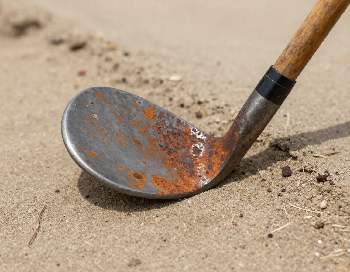 Pre 1945 wilson sand iron early wedge design rusted blade