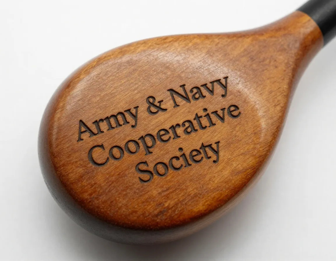 Army and navy cooperative society wooden club marking