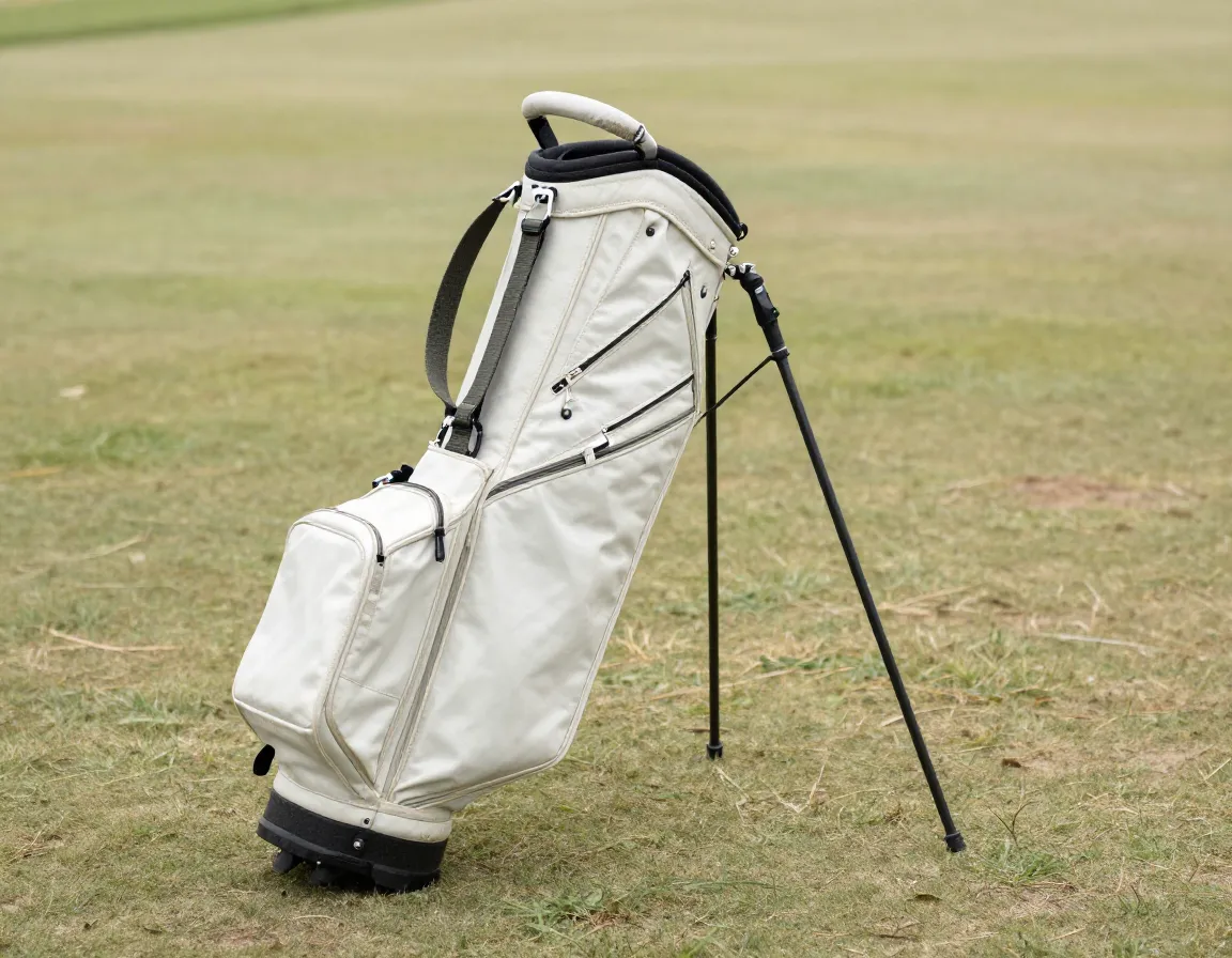 Early vintage stand bag with retractable legs and dual straps