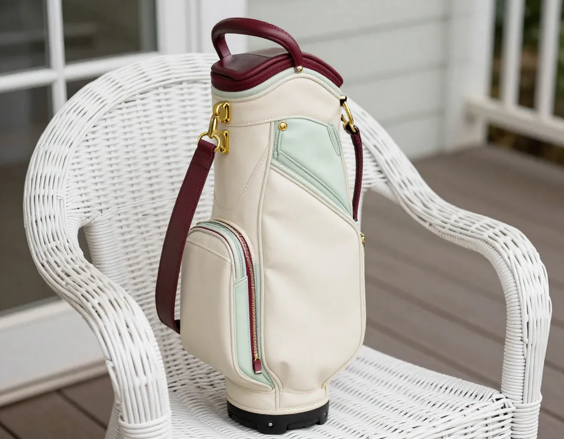 Vintage womens golf bag with elegant scaled proportions