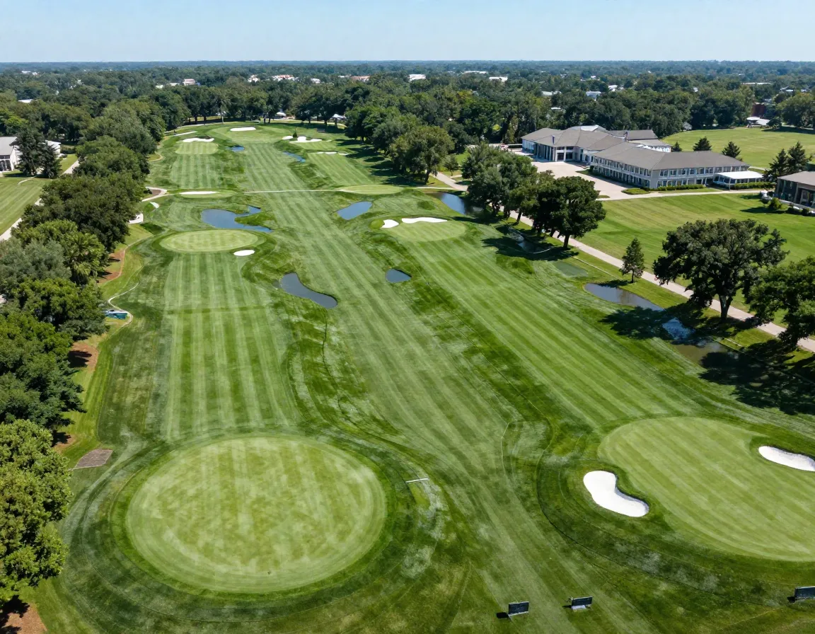 Tpc deere run golf course aerial view par 71 layout