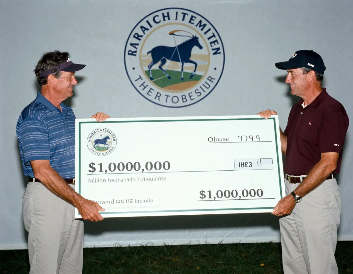 Historic million dollar charity milestone oversized check ceremony